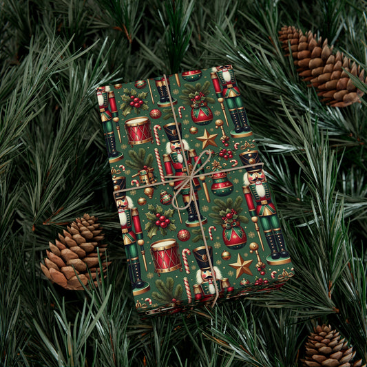 Dark Green Nutcracker Wrapping Paper