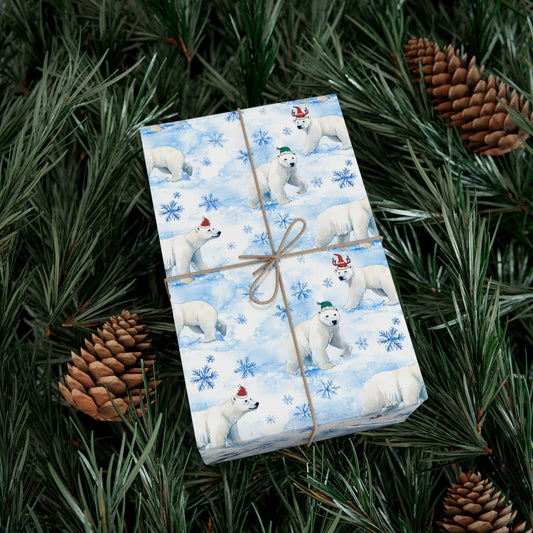 Santa Polar Bears - Wrapping Paper