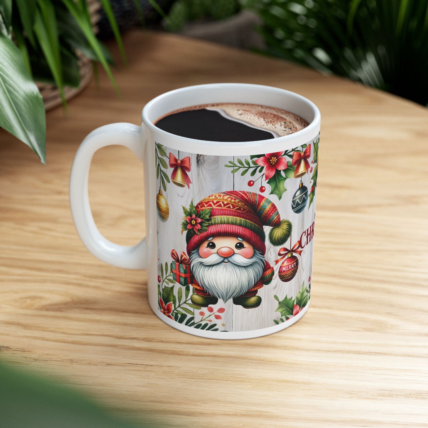 Merry Christmas Santa Gnome Mug