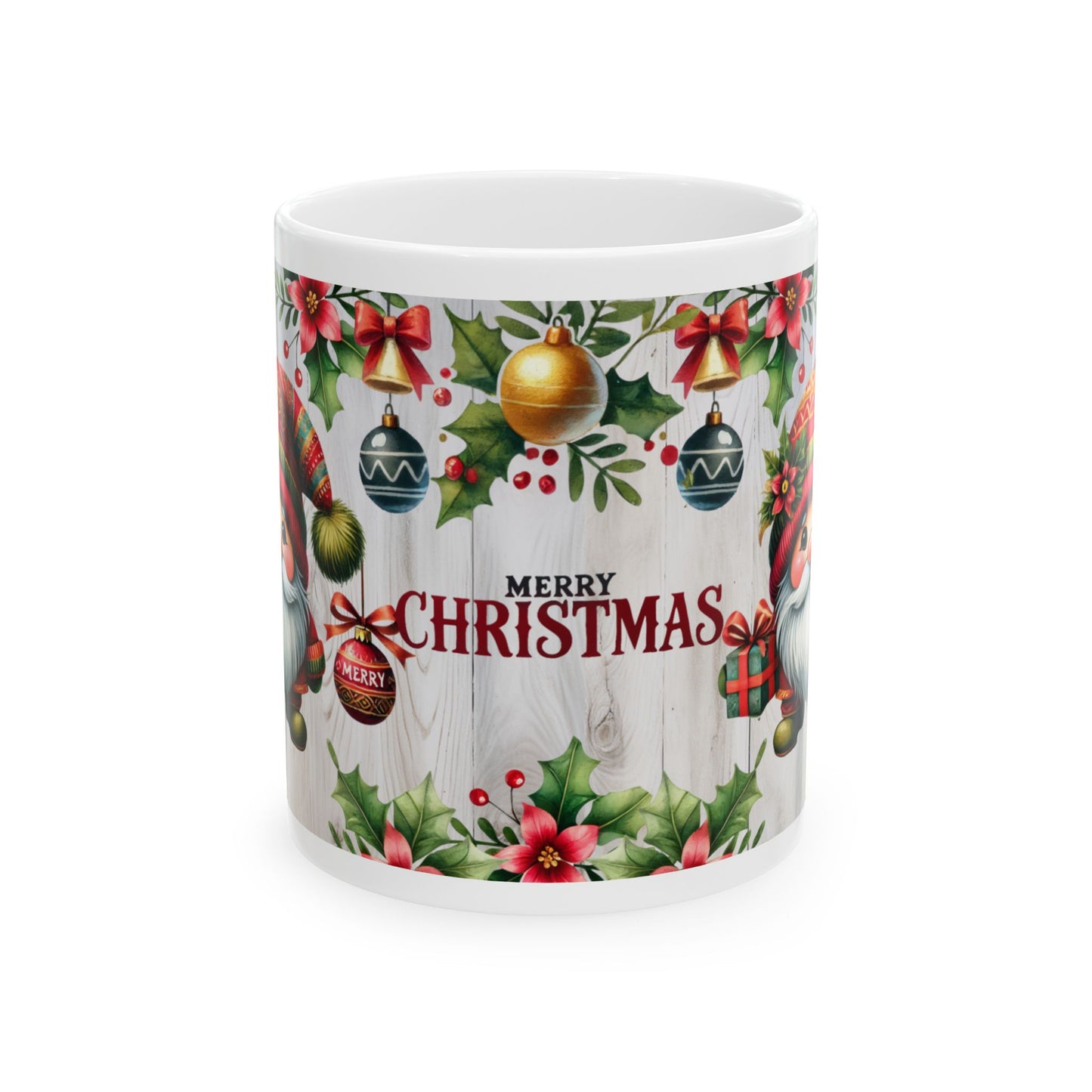 Merry Christmas Santa Gnome Mug